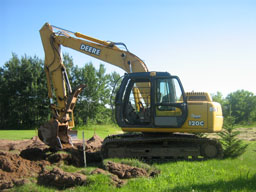 Kadlec Excavating backhoe.