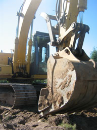 Kadlec Excavating backhoe.