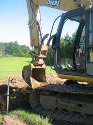 Kadlec Excavating backhoe.