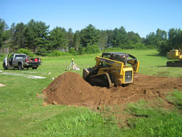 Kadlec Excavating sewer installation.